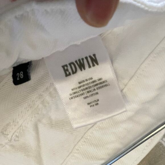 Edwin size 28 Malia Mid Rise Straight Leg Utility Denim Jeans - Picture 4 of 7